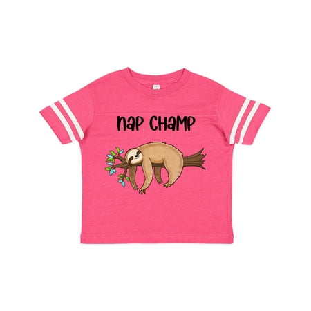 

Inktastic Nap Champ Cute Sleeping Sloth Gift Toddler Boy or Toddler Girl T-Shirt