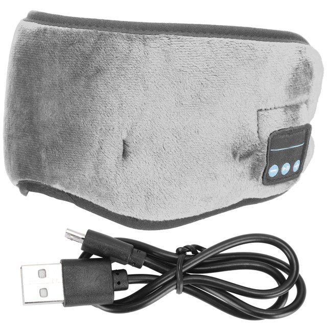 Home Office Bluetooth Headphones Sleeping Eye Mask Wireless Built in Earphone Music MaskGray