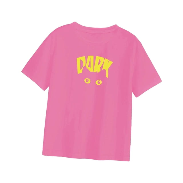 Camiseta de mujer con cuello redondo, ropa de calle, cómoda, de manga corta, camisetas básicas para deportes, vacaciones, compras ROSA