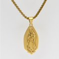 thumbnail image 1 of Collar De Halloween Virgen María Para Hombres , Cadena De color Dorado Femenina , Guadalupe , Joyería Cristiana, 1 of 3