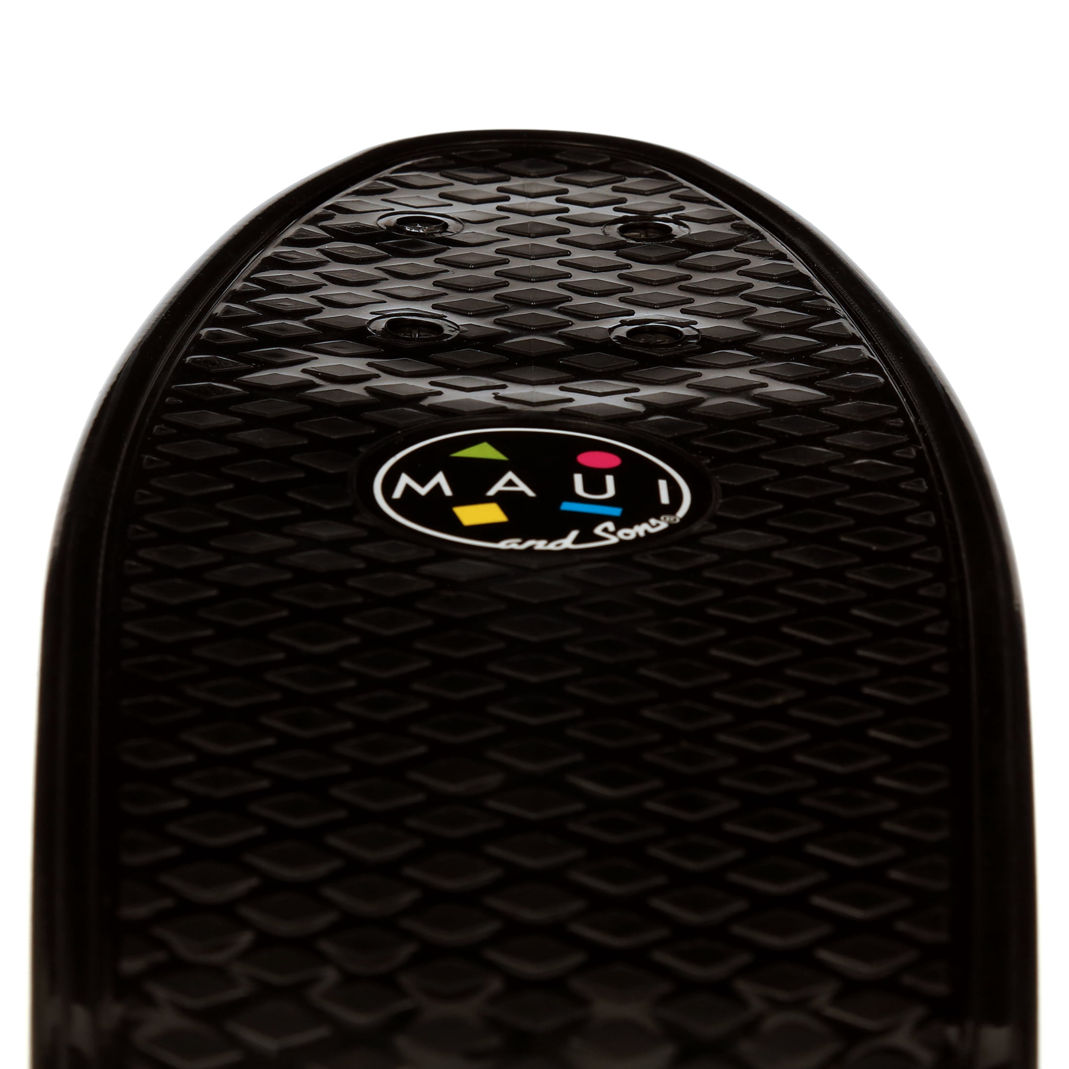 Maui and Sons 22 inch Black Cookie Logo Retro Cruiser Skateboard, 60mm Diameter PU Wheels
