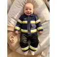 thumbnail image 5 of RUINIXCW Kids Fireman for Boys Long Sleeve Jacket and Suspender Pants Firefighter Outfits Cosplay Halloween, 5 of 8