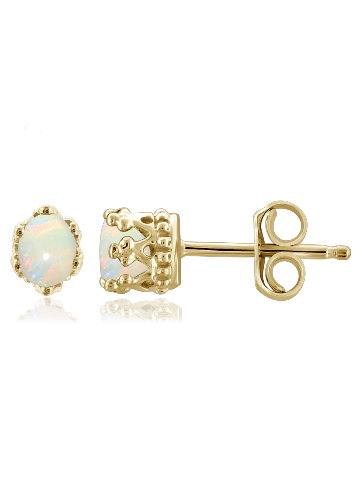 JewelersClub - 0.20 Carat T.G.W. Opal Gemstone Stud Earrings - Walmart ...