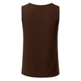 thumbnail image 3 of Doublju Women's Summer Sleeveless Loose Fit Flared Tank Top BROWN 2XL Plus Size, 3 of 5