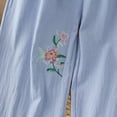 thumbnail image 6 of Ruimatai Women's Elastic Waist Floral Embroidered Wide Leg Casual Pants with Pockets for Loungewear Daily Wear, 6 of 9