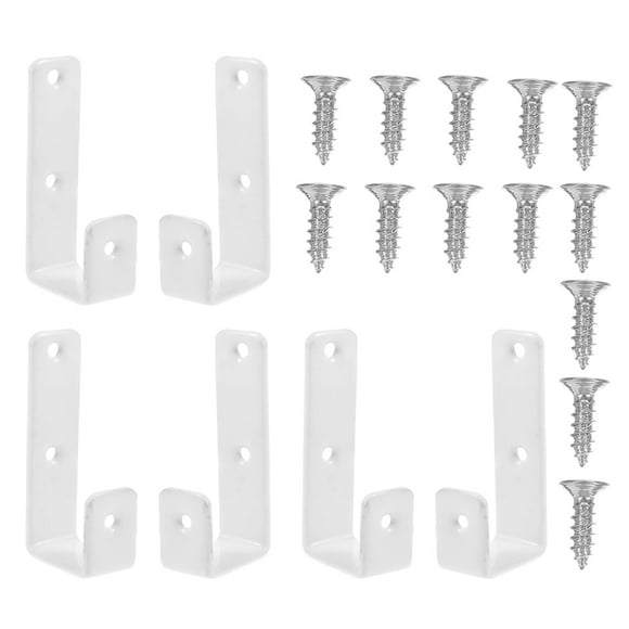 6 Pcs Ladder Accessories for Bunk Bed Hook Bracket Rubber Coated Hook Get in and Out of Bed White Iron