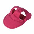 thumbnail image 1 of Gorra de béisbol para mascotas con orificios para las orejas, protección solar, cómoda para la piel, sombrero deportivo para cachorros y perros, color rojo, 1 of 12
