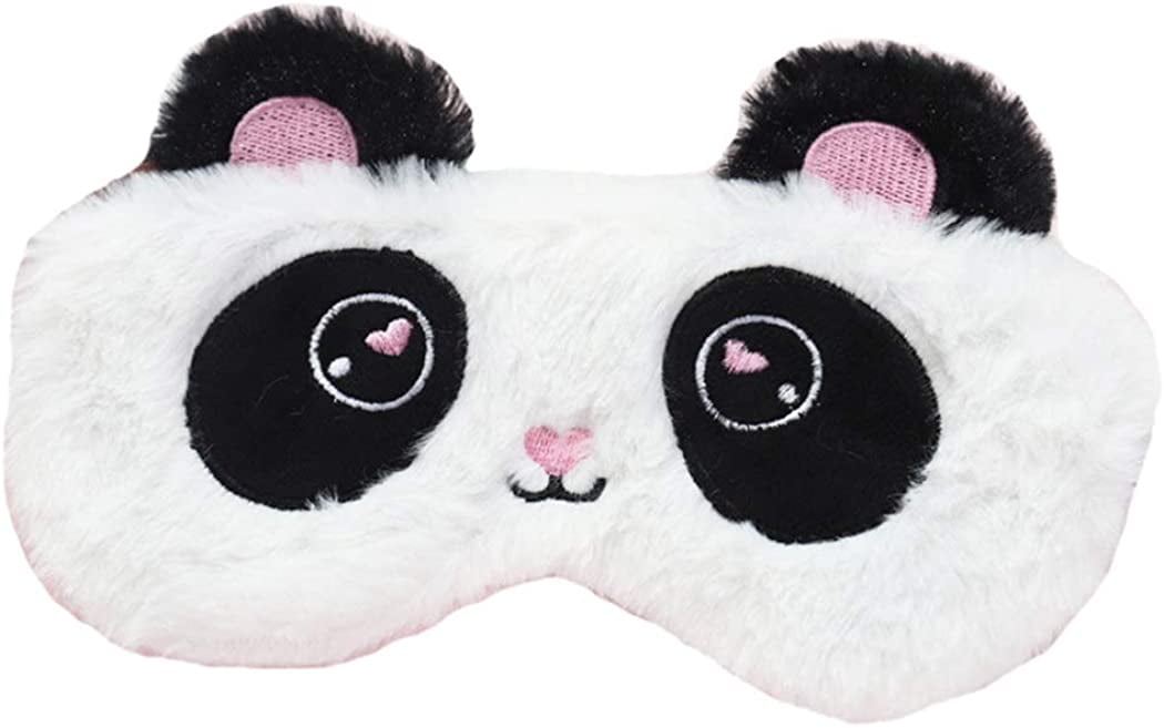 Tianlu 3D Plush Animal Sleeping Mask Cute Animal Eyes for Sleeping