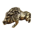thumbnail image 3 of Adorno de cerdito de latón, estatuilla de cobre artesanal, pequeño adorno de escritorio, miniescultura de cerdito en miniatura, estatua de Animal para, 3 of 7