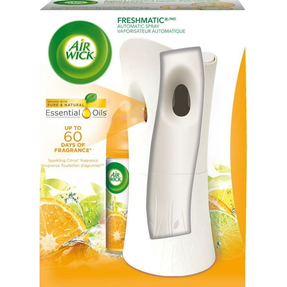 AirWick Freshmatic Air Freshener, Automatic Spray Kit, Sparkling Citrus, 1 Device + 1 Refill