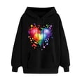 thumbnail image 2 of Elvqul Hoodies for Women Hooded Hooded Shirts Fashion Winter Valentine's Day Pullover Womens Hoodies Long Sleeve, 2 of 5