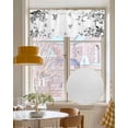 thumbnail image 4 of Grey Summer Botanical Linen Curtain Valance for Bedroom/Bathroom/Kitchen/Office/Living/Dining Room Window,Watercolor Birds Spring Floral Rod Pocket Topper Decorative Cafe Drapes Panel 60"x18", 4 of 6