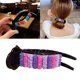 thumbnail image 3 of Pinzas para el cabello, pinzas grandes de plástico para el cabello, pinzas para el cabello, accesorios para herramientas Updo para niñas Púrpura Hugo Mujeres Crystal Hair Claw, 3 of 10