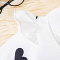 thumbnail image 5 of NOLDARES Baby Toddler Girl Fall Winter Clothing Set Long Sleeve Crewneck Sweatshirt + Elastic Waist Pants 2pcs Outfits(White,4-5 Y), 5 of 7