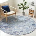 thumbnail image 2 of SAFAVIEH Marquee Marsan Geometric Area Rug, Blue/Grey, 6' x 6' Round, 2 of 8