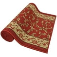 thumbnail image 2 of Extra-Long Low Pile Runner Rug Skid Resistant Backing Rug Runner Orient and Floral Red Cut to Size Roll Runner Rugs - 17 Feet x 36 Inch, 2 of 6