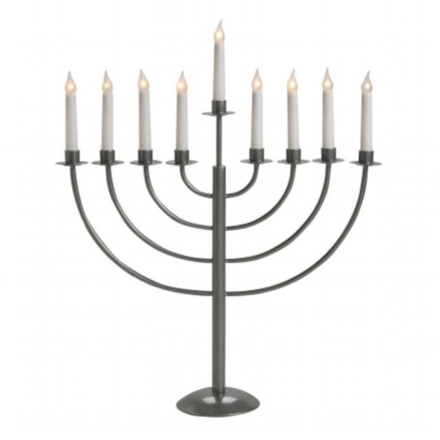 EM-620.-P Menorah Électrique Couleur Étain