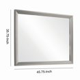 thumbnail image 5 of 46 Inch Transitional Rectangular Wood Frame Mirror, Gray, 5 of 6