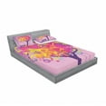 thumbnail image 3 of Tree Bedding Set with Sheet & Covers, Retro Picture of Graffiti Colorful Tree with Circle Patterns Swing Childhood Graphic, Printed Bedroom Decor 2 Shams, 4 Sizes, Multicolor, by Ambesonne, 3 of 3