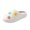Pink, variant on Women Colorful Heart Print Open Toe Platform Slide Slippers, Light Woven Fabric, Thick Cloud Cushion Footbed, Anti Slip Rubber Outsole, Sweet Minimalist Silhouette for Indoor Winter,Pink 5.5