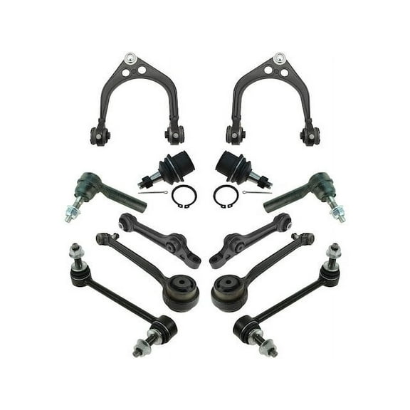 Front Control Arm Ball Joint Tie Rod and Sway Bar Link Kit 12 Piece - Compatible with 2011 - 2019 Chrysler 300 2012 2013 2014 2015 2016 2017 2018