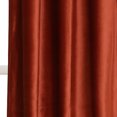 thumbnail image 3 of Lush Decor Prima Velvet Curtains Solid Color Room Darkening Window Panel Set for Living, Dining, Bedroom (Pair), 84" x 38", Rust, 3 of 3