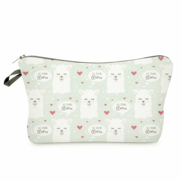Xihbxyly Neceser de Maquillaje con Estampado de Letras para Mujer, Neceser de Viaje para Guardar Artículos de Tocador B