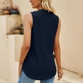 thumbnail image 4 of Meichang Primes Womens Sleeveless Tops Casual V Neck Eyelet Tank Tops Slim Fit Wrap Shirts Solid Pleated Vest Trendy Workout Tank Tops, 4 of 4