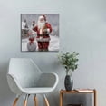 thumbnail image 4 of Nawypu Canvas Paintings for Home Decorations Joyful Santa with Snowman in in Winter Snow Abstract Wall Art for Dining Living Room Kitchen Decor -, 4 of 4