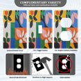 thumbnail image 3 of Yayeee Blank Wall Plate Cover 1-Gang 4.5"x2.7" Home Unused Decorative Outlet, Abstract Plants, 3 of 7