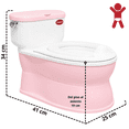 thumbnail image 4 of Baño Entrenador para Niños con Sonido de Agua Asiento Acolchado Antideslizante Soporte para Papel Higiénico - Rosa, 4 of 8