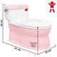 thumbnail image 4 of Baño Entrenador para Niños con Sonido de Agua Asiento Acolchado Antideslizante Soporte para Papel Higiénico - Rosa, 4 of 8