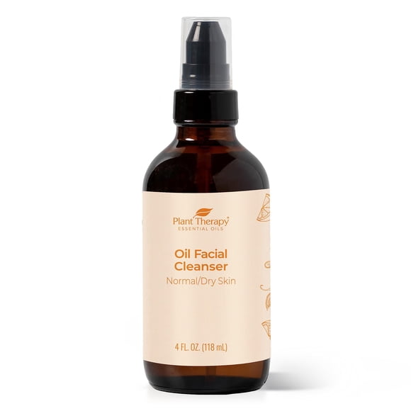 Limpiador facial con aceite de terapia vegetal para piel normal/seca, 4 oz elimina suavemente la suciedad, el maquillaje y otras impurezas