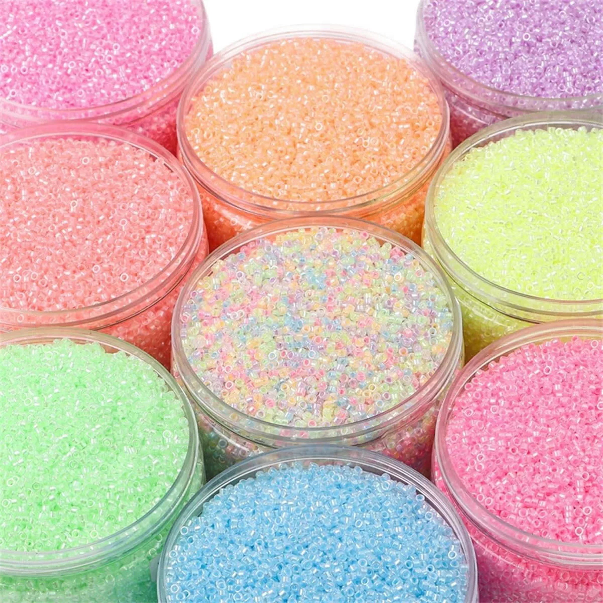 U8MO Glow In The Dark Glass Seed Beads 3mm Assorted Jewelry Making Supplies 6000pcs