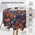 thumbnail image 5 of Thanksgining Turkey Tablecloth Round 60 Inch Table Cloth Cover Mat Holiday Party Decoration for Dining Room Home Kitchen Picnic, 5 of 6