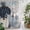 Grey Navy Blue, variant on Fall Pumpkin Navy Blue Shower Curtain - Water Repellent Fabric Shower Curtains Washable, Rustic Botanical Autumn Thanksgiving Decorative Polyester Cloth Bathroom Curtains Modern Bath Decor 72"x72"