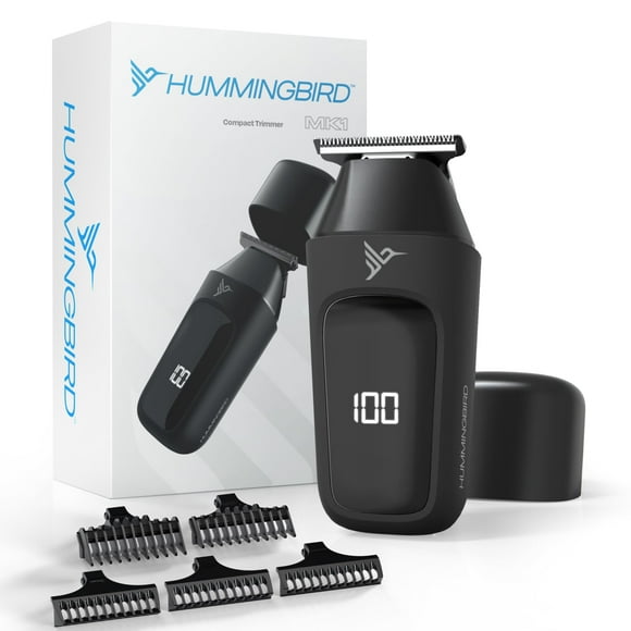 HUMMINGBIRD MK1 Compact Trimmer – Portable Men’s Electric Beard and Body Hair Trimmer, No Nick, No Cut, Cordless USB-C Rechargea