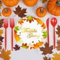 thumbnail image 6 of Wzzjkit Fall Leaves Plates, 7in Oval Fall Paper Plates, Thanksgiving Plate, Large Thanksgiving Paper Plate Disposable for Fall Theme Party Decoration 10pcs, 6 of 7