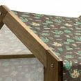 thumbnail image 4 of Tea Party Pet House, Cups and Pots with Different Floral Motifs on Dotted Brown Background, Outdoor & Indoor Portable Dog Kennel with Pillow and Cover, 5 Sizes, Sea Green Brown Beige, by Ambesonne, 4 of 4