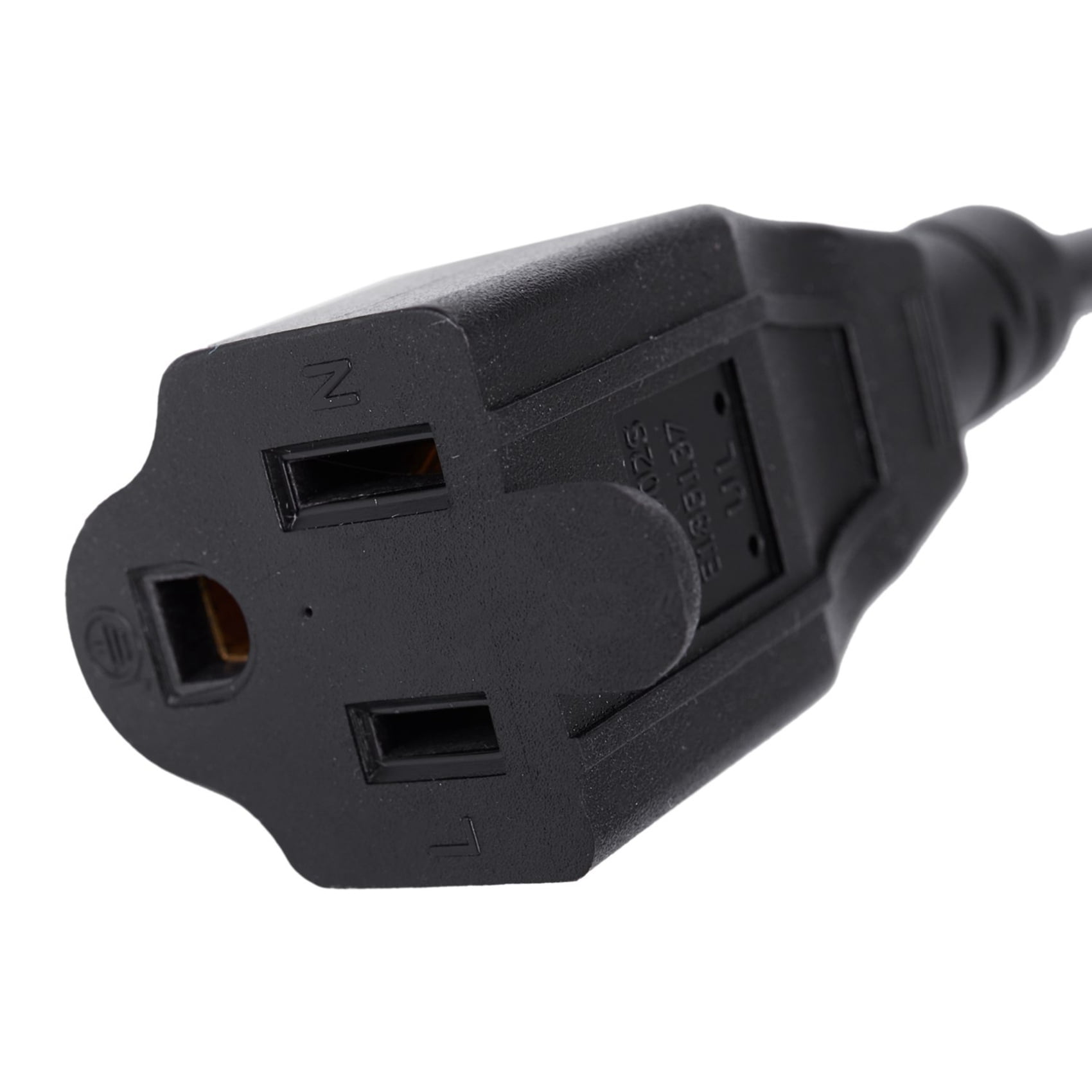 5pcs 1Ft IEC 320 C14 Male Plug to NEMA 5-15R 3 Female PC Power Adapter Cable Black,5 x PC Power Adapter Cable,Black