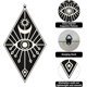 thumbnail image 4 of 3 piezas de decoración de pared de estilo bohemio con forma de ojo de Egipto y luna, arte rústico de brujería, de madera con gancho, letrero colgante de tarot, frontones, decoración de Halloween para, 4 of 8