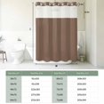 thumbnail image 5 of Pure Brown No Hook Shower Curtain with Snap in Liner, Simple Solid Color Double-Layer Waterproof Fabric Shower Curtains for Bathroom Hotel Bathtub, Mesh Top 48"x72", 5 of 9