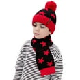 thumbnail image 2 of Seyurigaoka Autumn and winter thick knitted woolen hat and scarf 2-piece set, 2 of 8