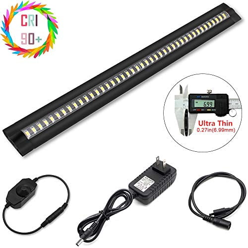 Ultra Thin Dimmable Led Under Cabinet Lighting 30cm 12in Nature White 450lm Cri90 With All Accessories Counter Lights Kit Closet Light Bar Com Ultra Thin Dimmable Led Under Cabinet, Under Cabinet Lighting Touch Dimmer
