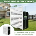 thumbnail image 2 of Lilypelle 38"x60" Air Conditioner Fence for Outside, White No Dig Privacy Panels Pool Equipment Enclosure Outdoor Privacy Screens, Garbage Can Trash Can Screens Fence for Outside Backyard Patio, 2 of 8