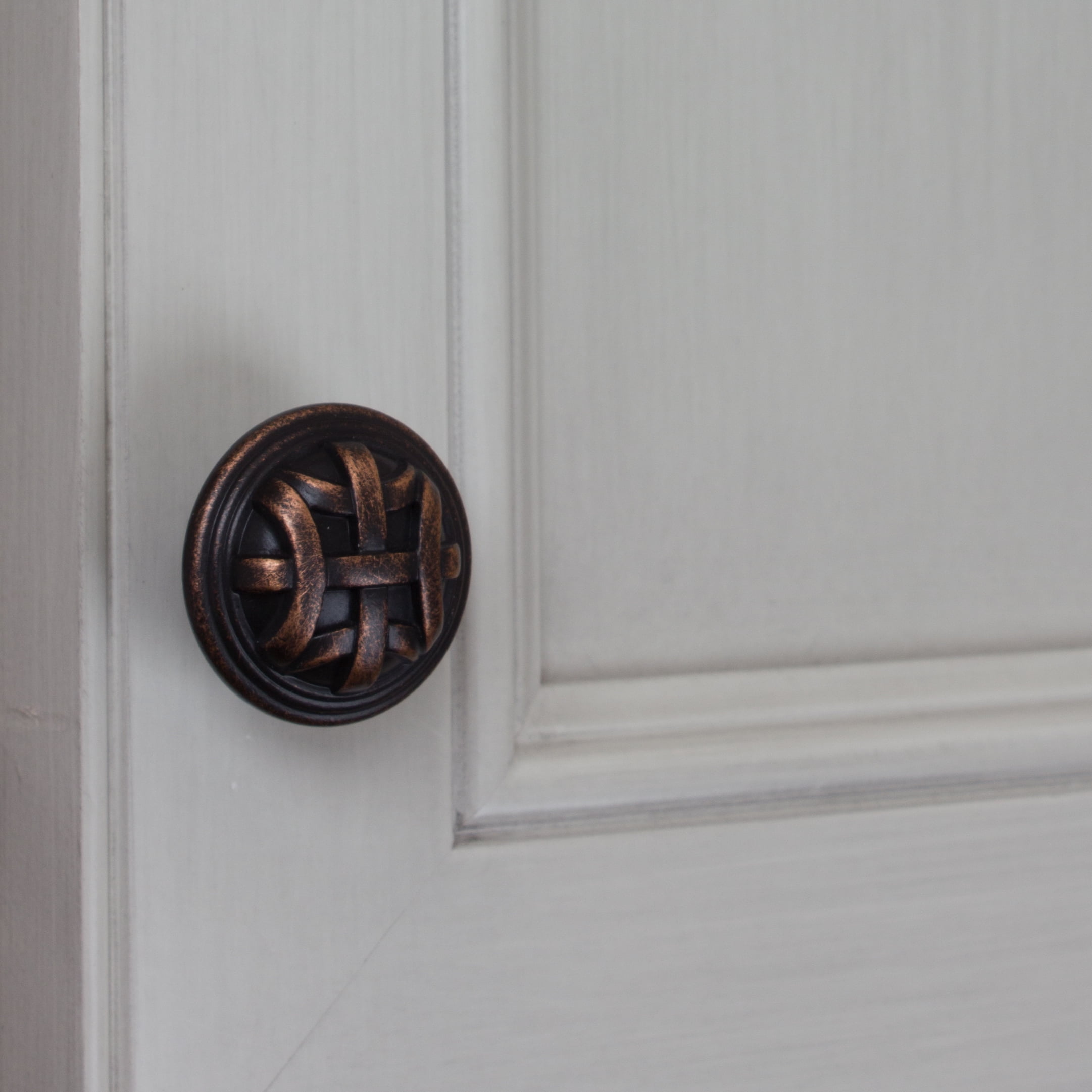 GlideRite 1-1/4 in. Round Braided Cabinet Knob, Oil Rubbed Bronze, Pack of 5