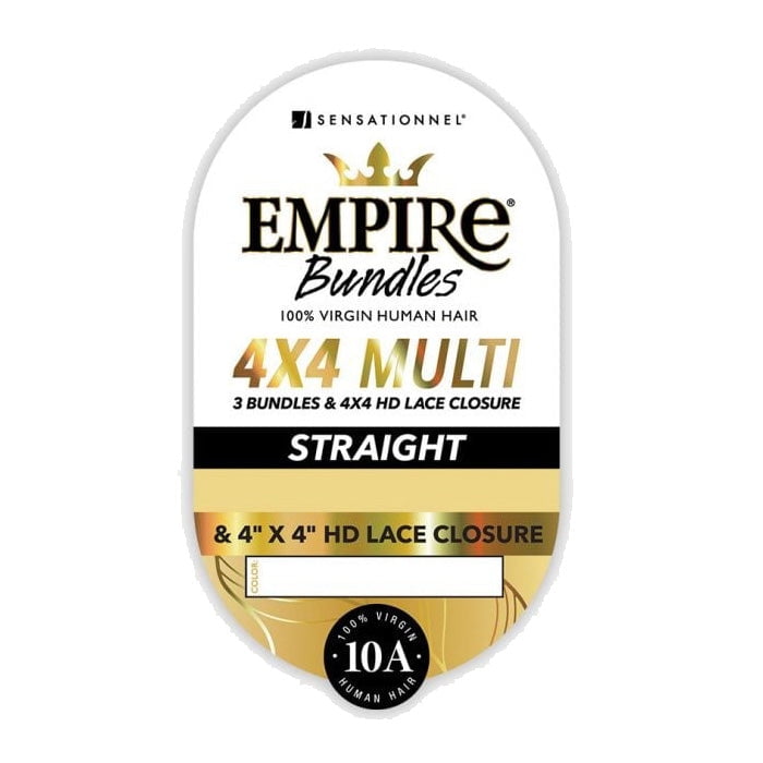 4X4 Multi Straight Empire Bundles By Sensationnel HWUE4ST / Natural Black / 10+12+14 Beauty Supply
