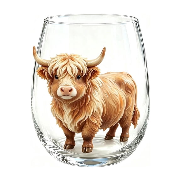 Artisanal sea creature Glassware, 2D Stemless Wine Glasses, Handcrafted Marine Animal Bar Glass for Coastal Home Decor Oceans Lovers (h)3.94 in