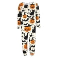 thumbnail image 6 of LIIPEE Womens Halloween Graphic Pajamas Ladies Long Sleeve Tees And Pants Holiday Pajama Set Fall Sleepwear, 6 of 7