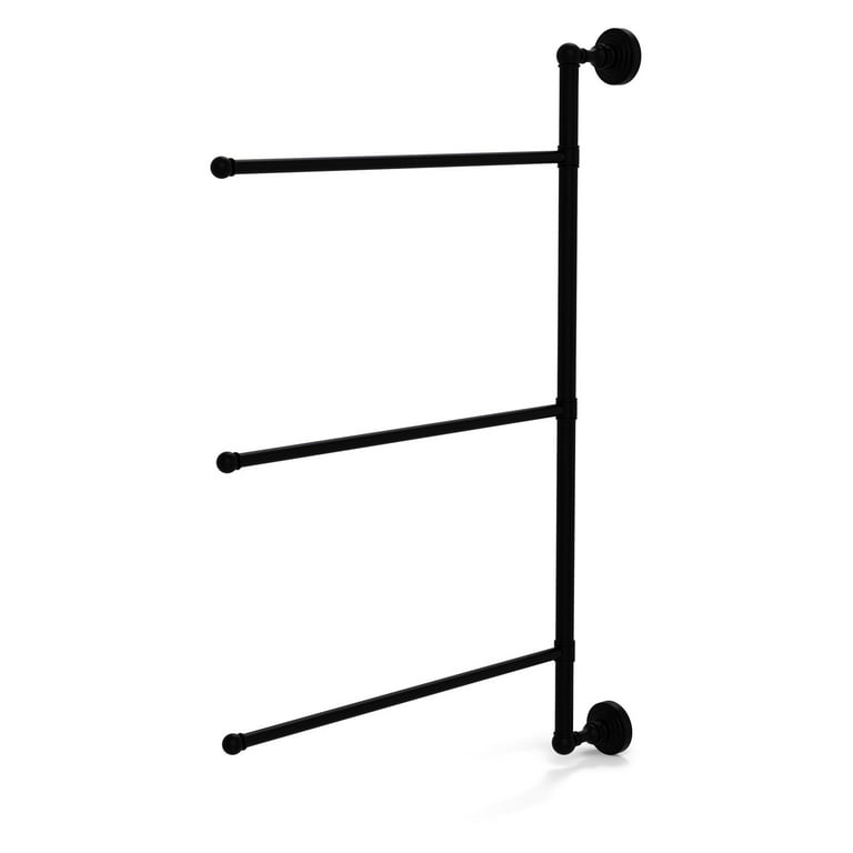 Waverly Place Collection 3 Swing Arm Vertical 28 in Towel Bar in Matte Black Walmart